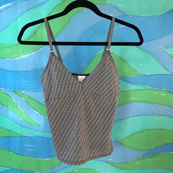 Calvin Klein grey logo print camisole tank top M - Picture 2 of 6